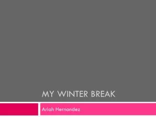 my winter break