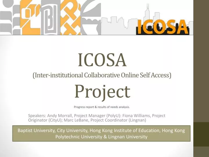 icosa inter institutional collaborative online self access project