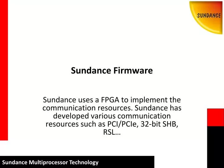 sundance firmware