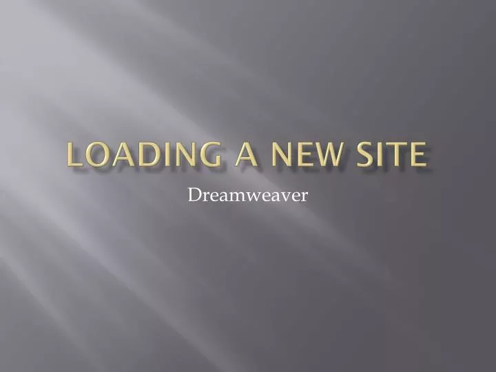 loading a new site
