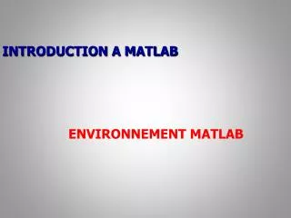 introduction a matlab