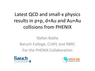 Latest QCD and small-x physics results in p+p , d+Au and Au+Au collisions from PHENIX