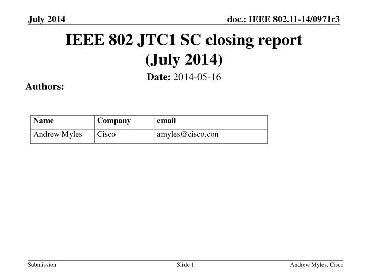 ieee 802 jtc1 sc closing report july 2014