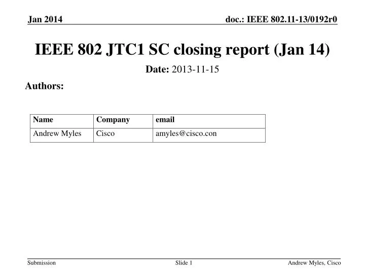 ieee 802 jtc1 sc closing report jan 14