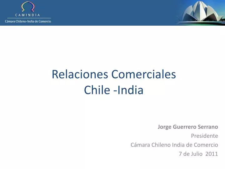 relaciones comerciales chile india