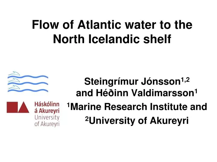 flow of atlantic water to the north icelandic shelf