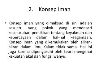 2 konsep iman