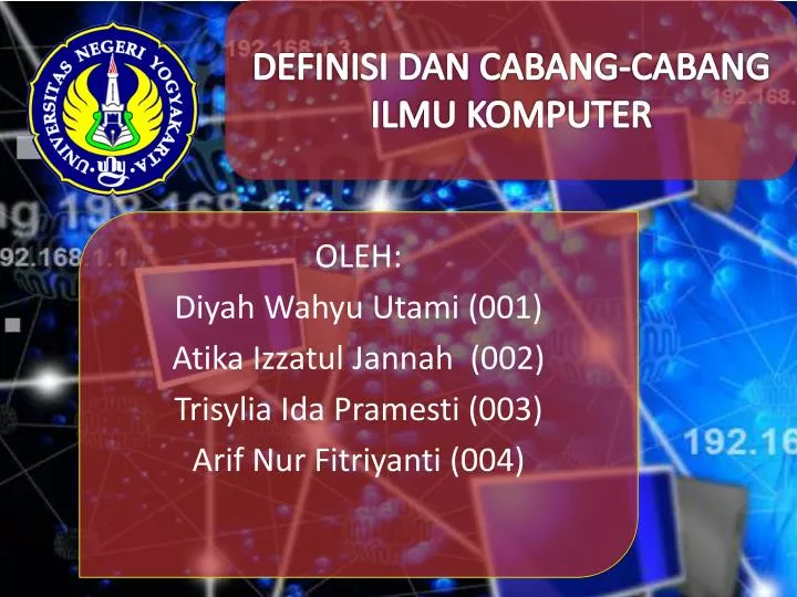 definisi dan cabang cabang ilmu komputer