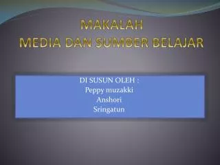 makalah media dan sumber belajar