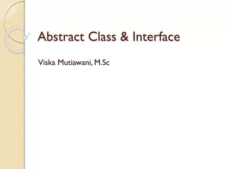 abstract class interface