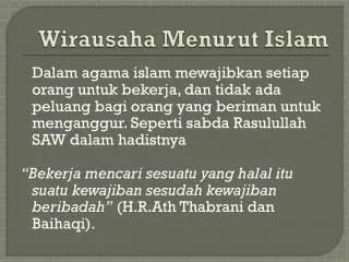 wirausaha menurut islam
