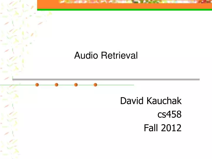 audio retrieval