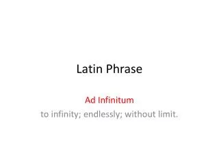 Latin Phrase