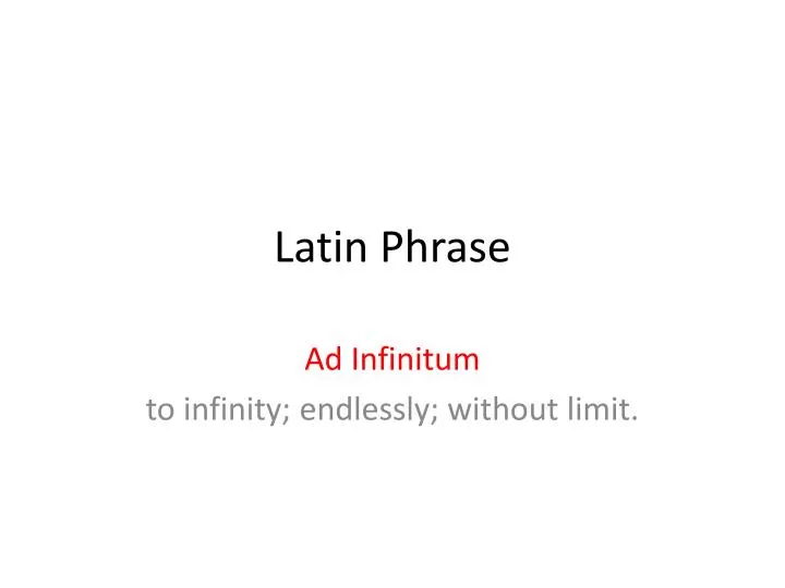 latin phrase