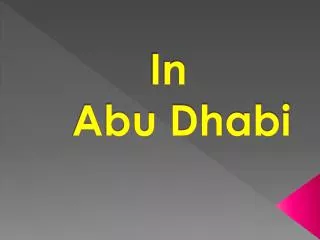 In Abu Dhabi