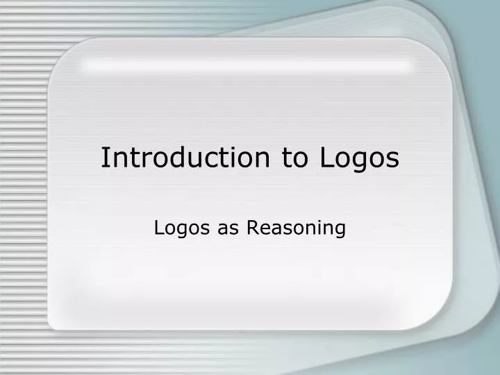 introduction to logos