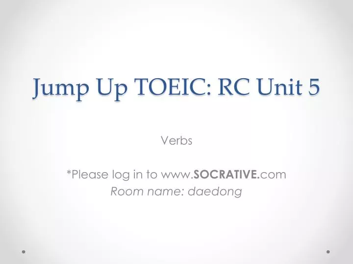 jump up toeic rc unit 5