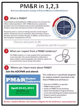 What is PM&amp;R?