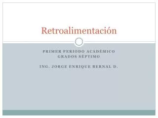 retroalimentaci n