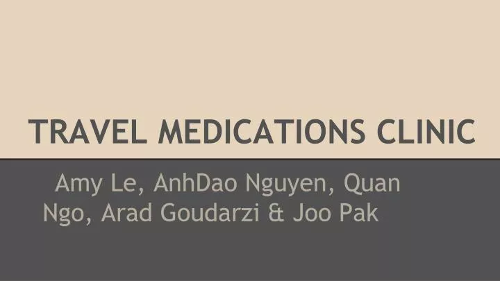 travel medications clinic