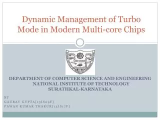 Dynamic Management of Turbo Mode in Modern Multi-core Chips