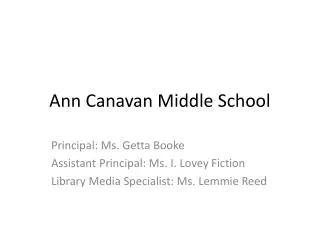 Ann Canavan Middle School