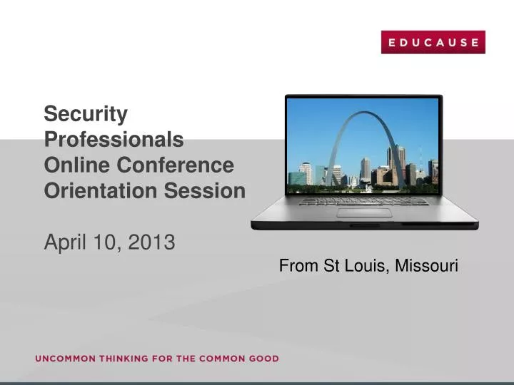 security professionals online conference orientation session april 10 2013