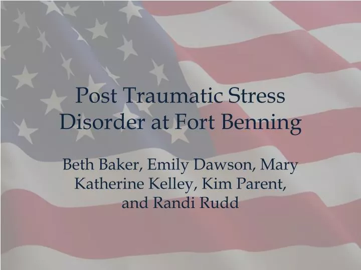 post traumatic stress disorder at fort benning