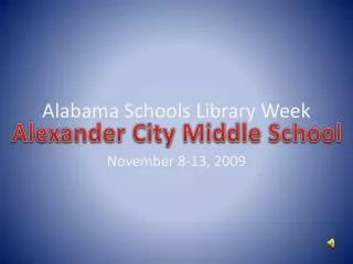 Alabama Schools Library Week