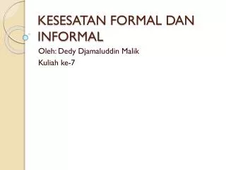 kesesatan formal dan informal
