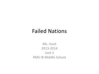 Failed Nations