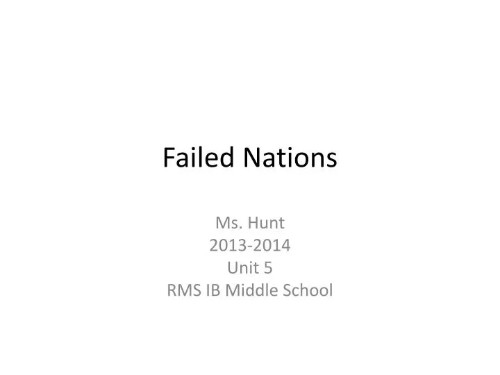 failed nations