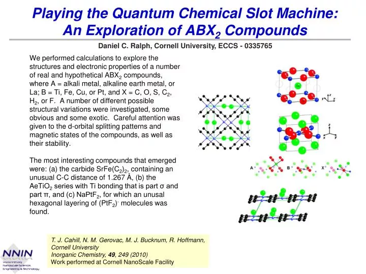 playing the quantum chemical slot machine an exploration of abx 2 compounds