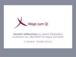 wege zum qi