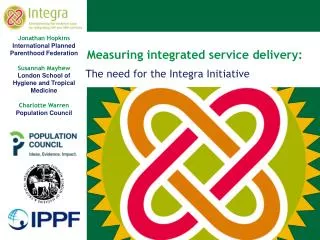 Measuring integrated service delivery :