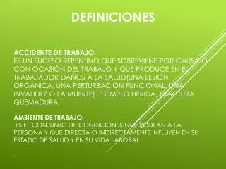 definiciones