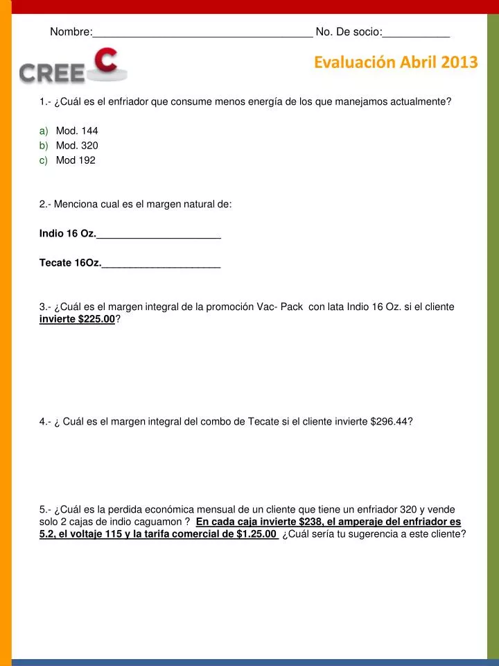 evaluaci n abril 2013