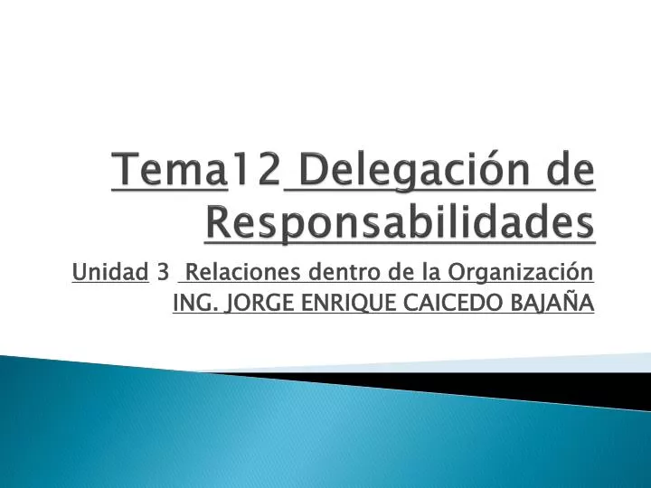 tema 12 delegaci n de responsabilidades