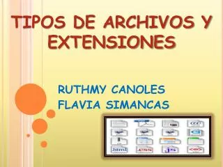 tipos de archivos y extensiones