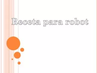 receta para robot