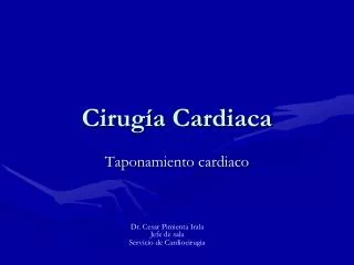 cirug a cardiaca