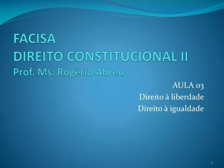 facisa direito constitucional ii prof ms rog rio abreu