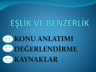 e l k ve benzerl k