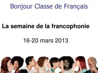 bonjour classe de fran ais
