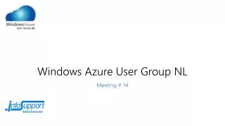 Windows Azure User Group NL