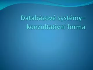 datab zov syst my konzultativn forma