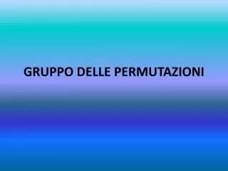gruppo delle permutazioni