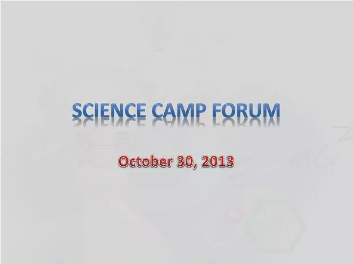 science camp forum