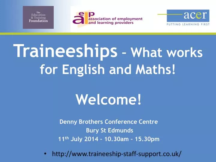 traineeships what works for english and maths