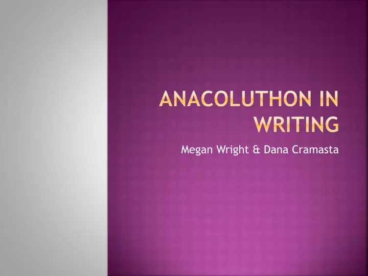 anacoluthon in writing
